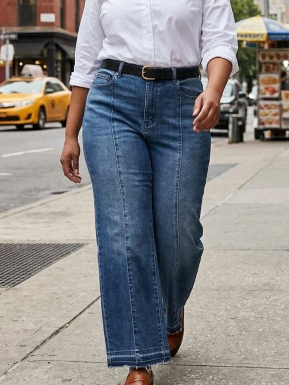 Nanette Lapore Jolie Womens Wide Leg Jeans 12 Blue High Rise Stretch